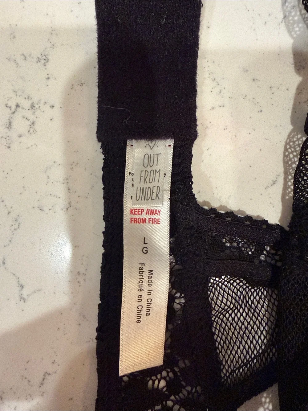 Urban Outfitters Delicate Black Lace Triangle Bralette Size L